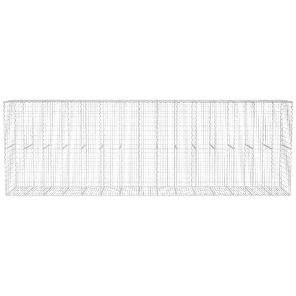 Gabion Wall with Cover Galvanised Steel 600x50x200 cm