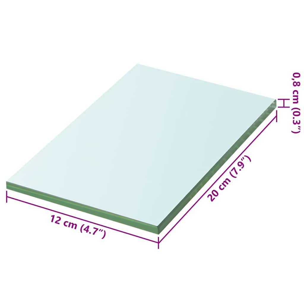 Shelf Panel Glass Clear 20x12 cm