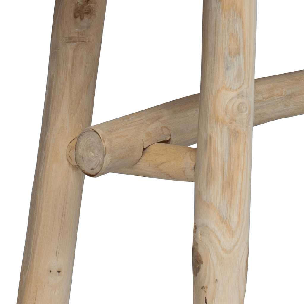 Bench Goatskin Leather Teak