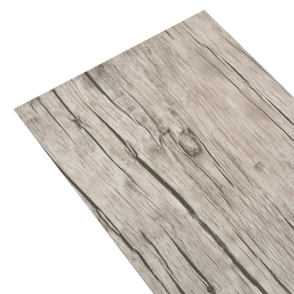 Non Self-adhesive PVC Flooring Planks 5.26 m² 2 mm Oak Washed