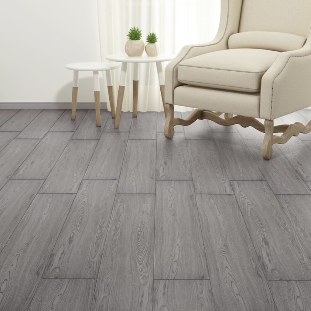 Non Self-adhesive PVC Flooring Planks 5.26 m² 2 mm Dark Grey