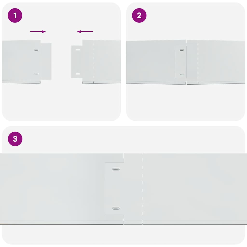 Lawn Fences 5 pcs Galvanised Steel 100x19 cm