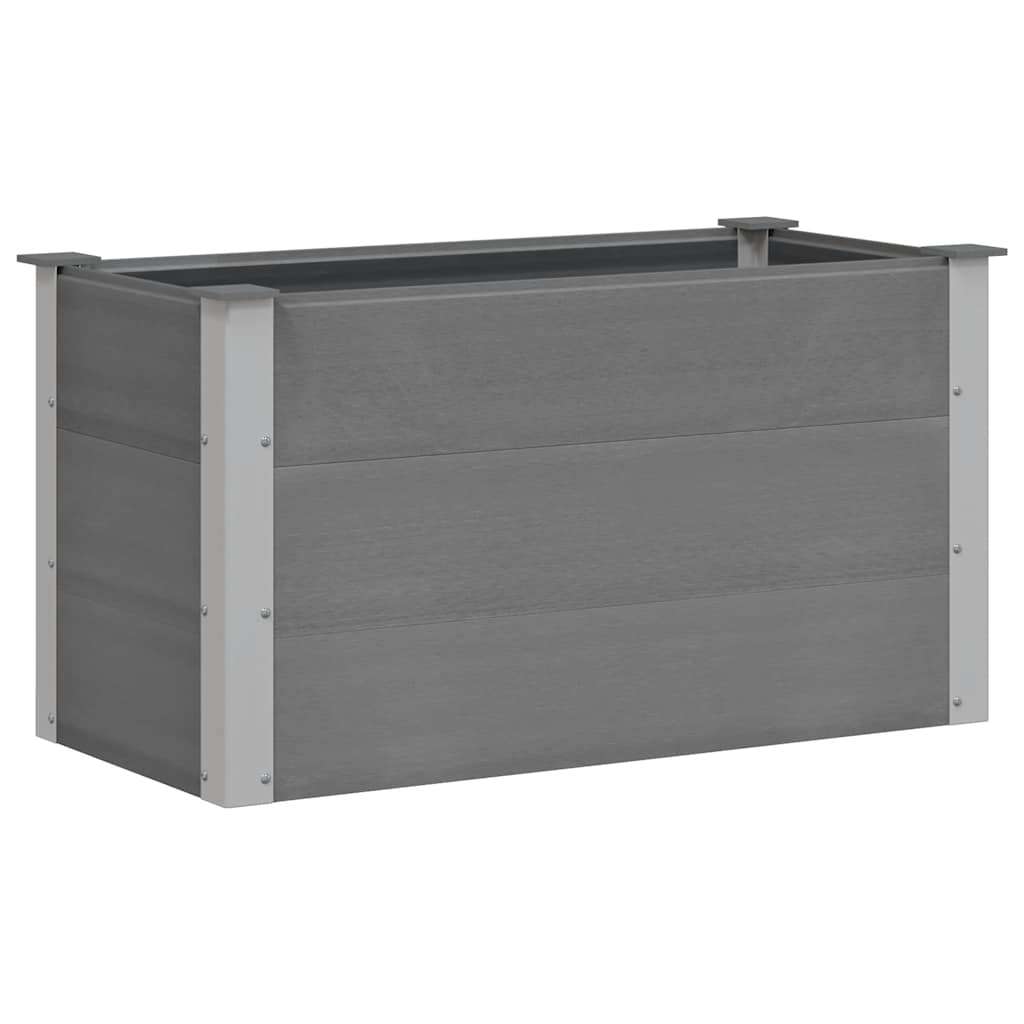 Garden Raised Bed WPC 100x50x54 cm Grey
