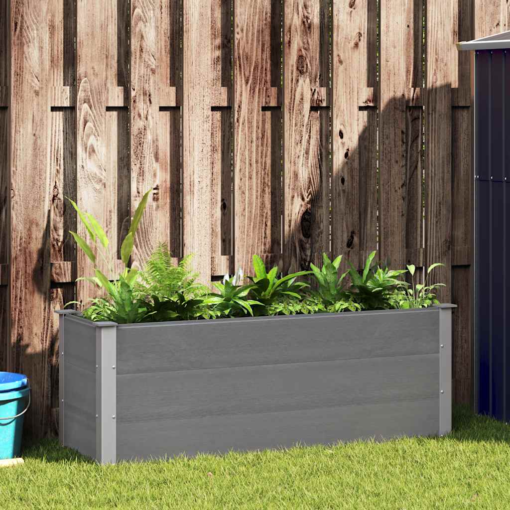 Garden Raised Bed WPC 150x50x54 cm Grey
