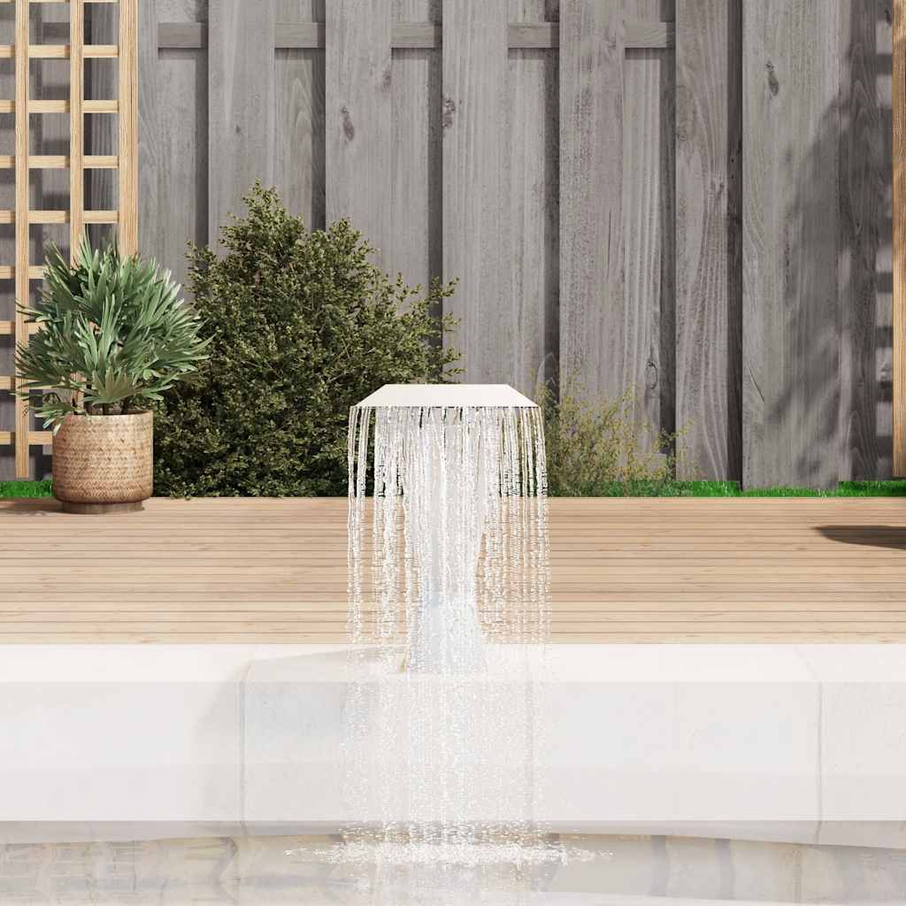Pool Fountain Stainless Steel 64x30x52 cm Silver