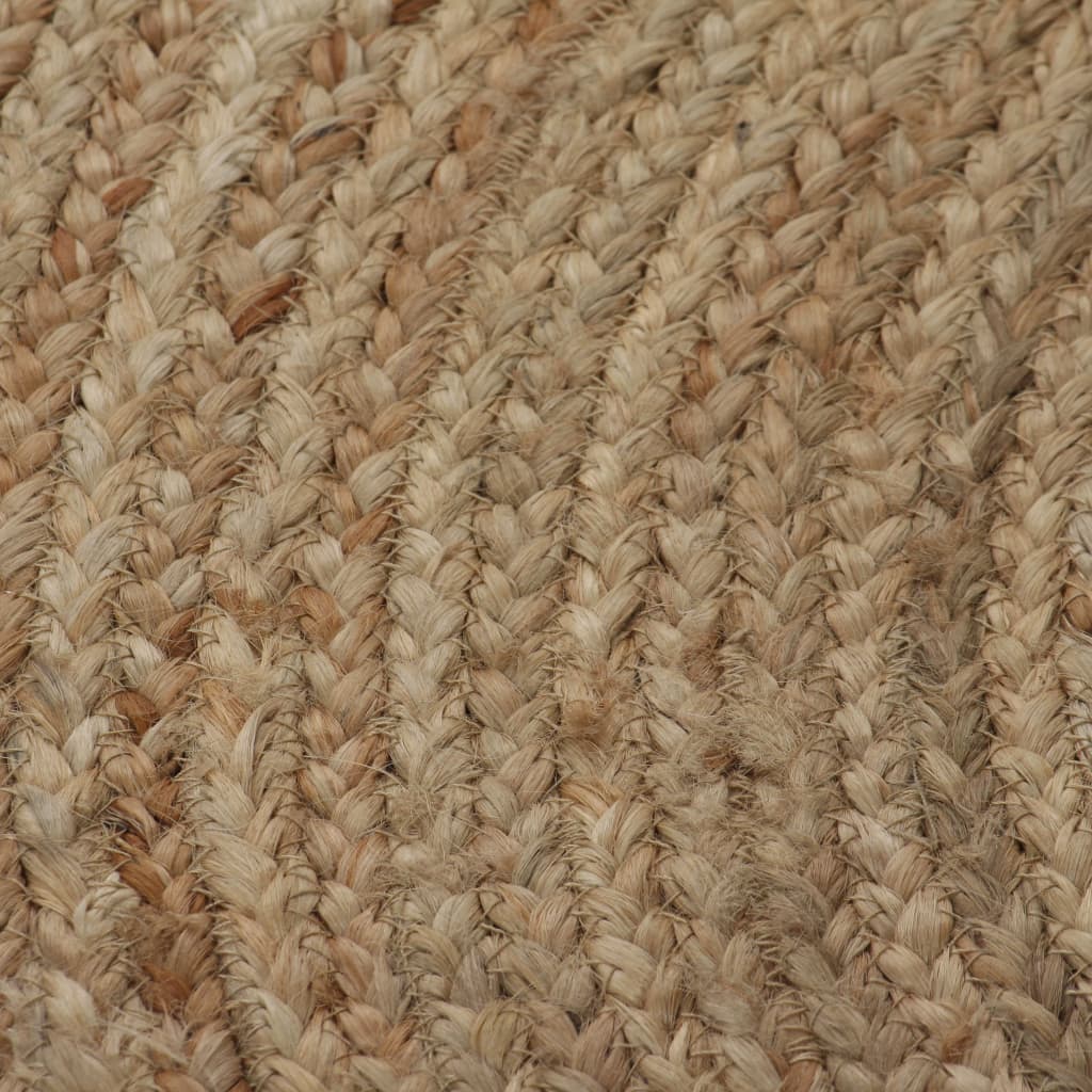 Area Rug Braided Jute 90 cm Round