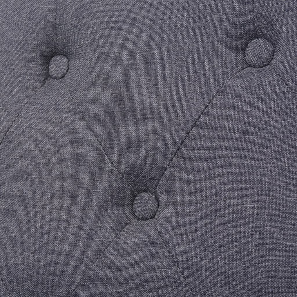 3-Seater Sofa Fabric Grey