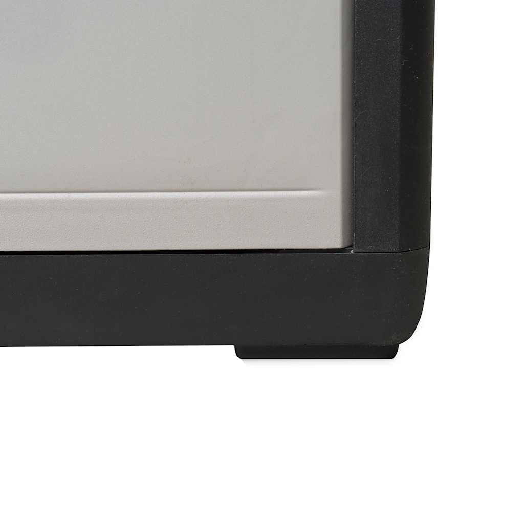 Garden Storage Cabinet with 1 Shelf Black and Grey