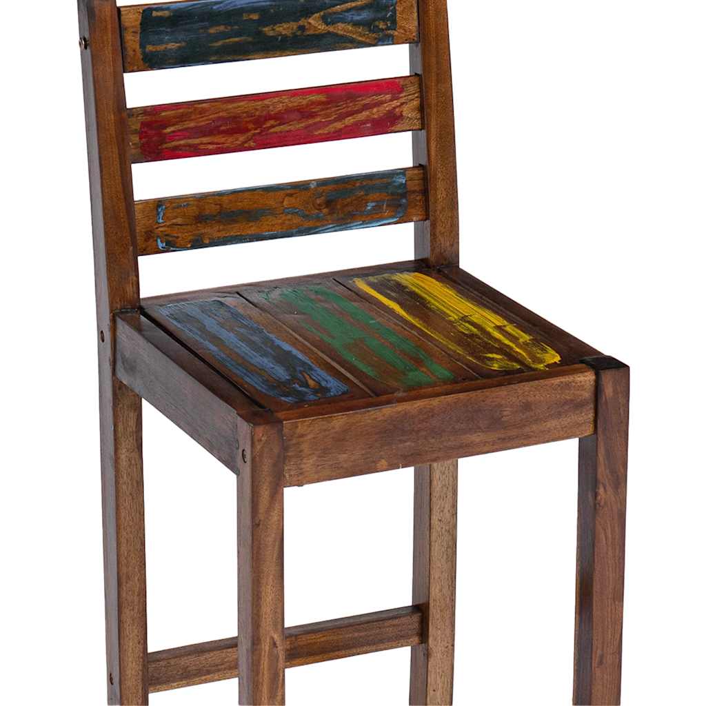 Bar Stools 2 pcs Solid Reclaimed Wood