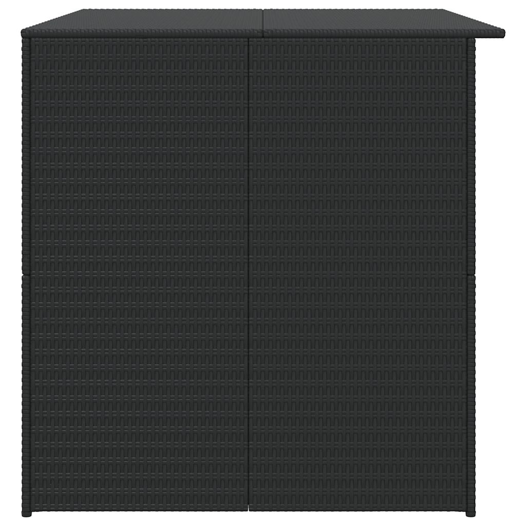 Garden Storage Box Black 150x100x100 cm Poly Rattan