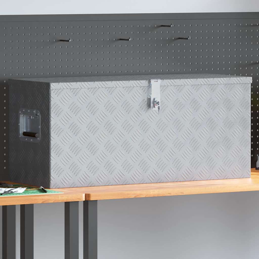 Aluminium Box 90.5x35x40 cm Silver