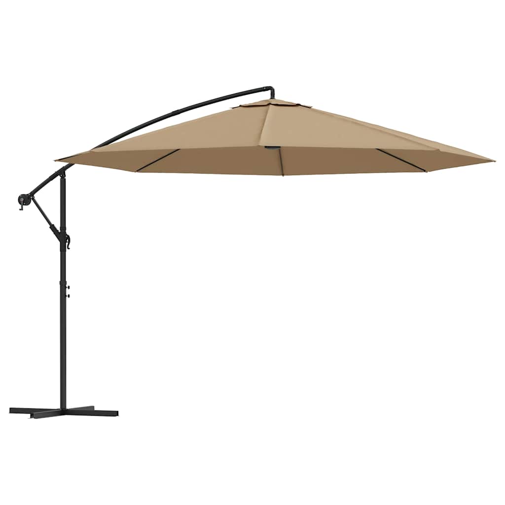 Cantilever Garden Parasol with Aluminium Pole 350 cm Taupe