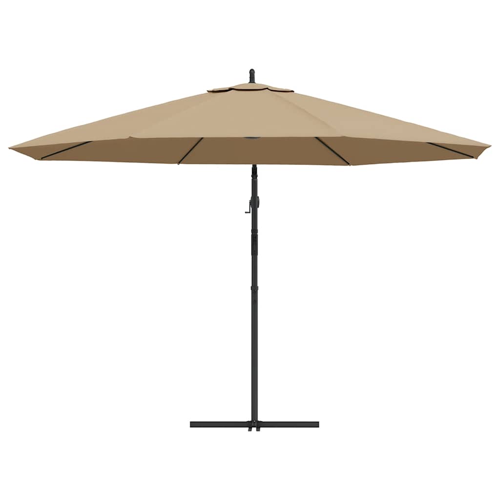 Cantilever Garden Parasol with Aluminium Pole 350 cm Taupe