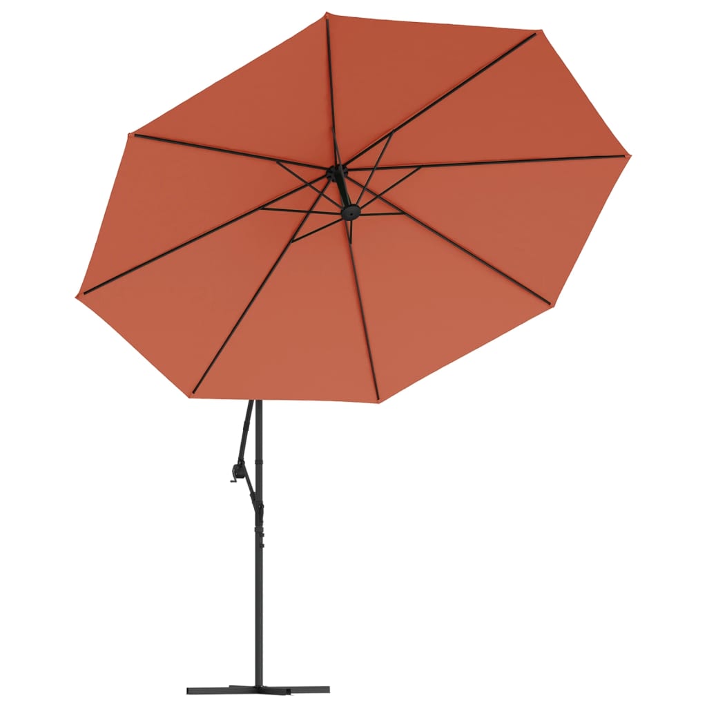 Cantilever Garden Parasol with Aluminium Pole 350 cm Terracotta