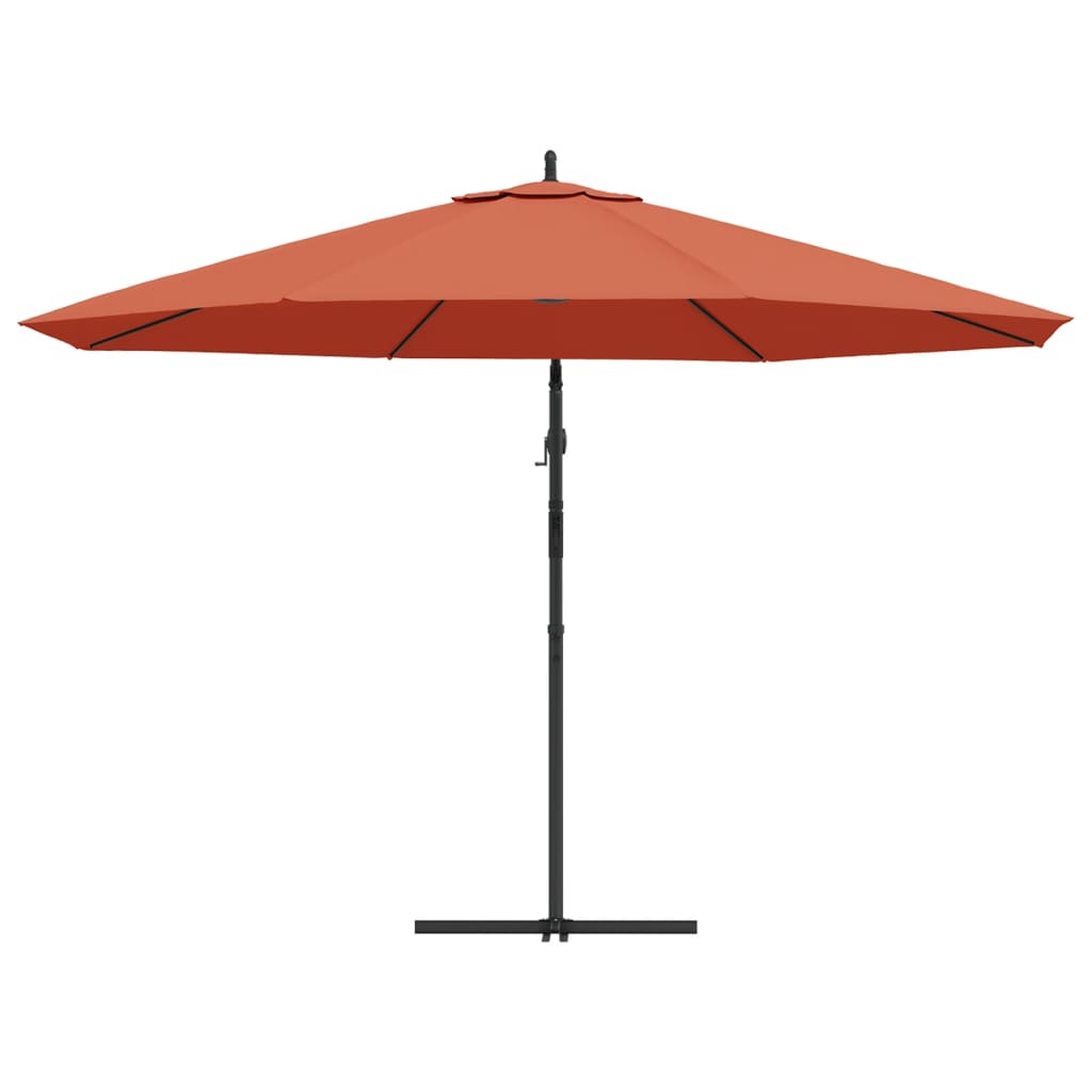 Cantilever Garden Parasol with Aluminium Pole 350 cm Terracotta