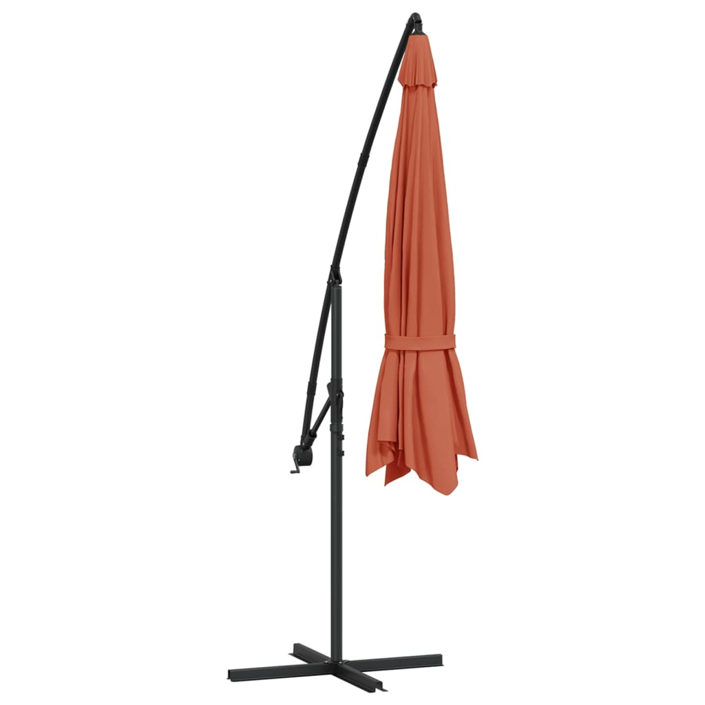 Cantilever Garden Parasol with Aluminium Pole 350 cm Terracotta