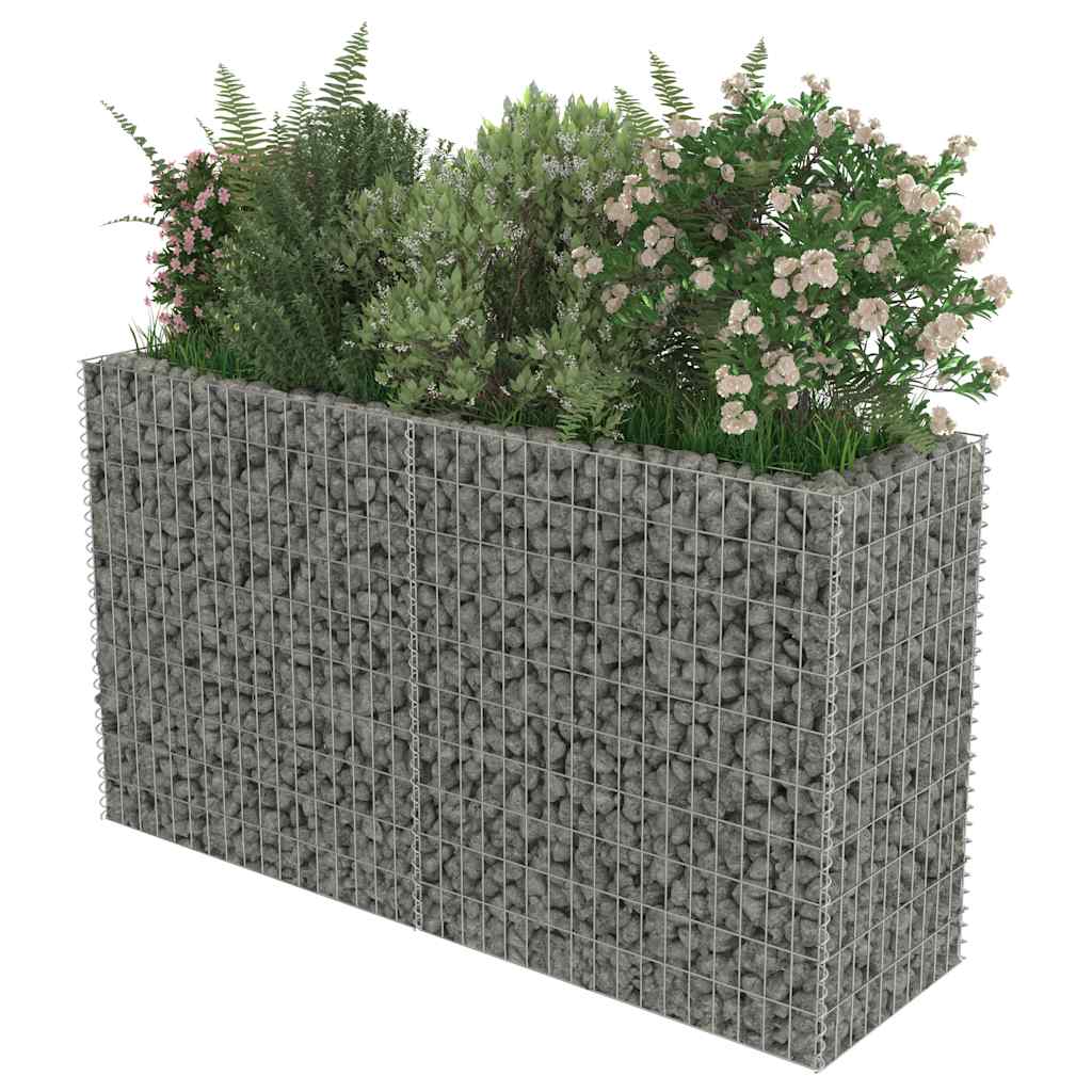 Gabion Raised Bed Galvanised Steel 180x50x100 cm