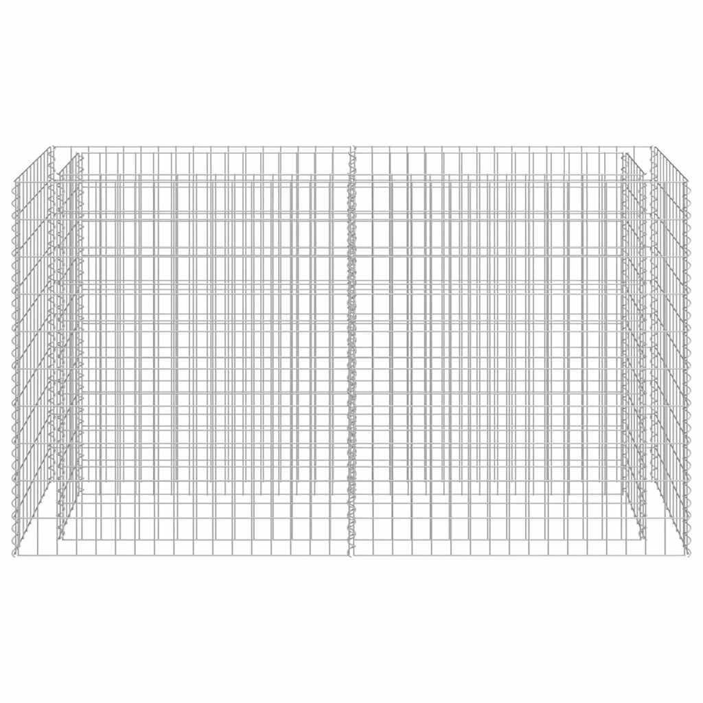 Gabion Raised Bed Galvanised Steel 180x50x100 cm