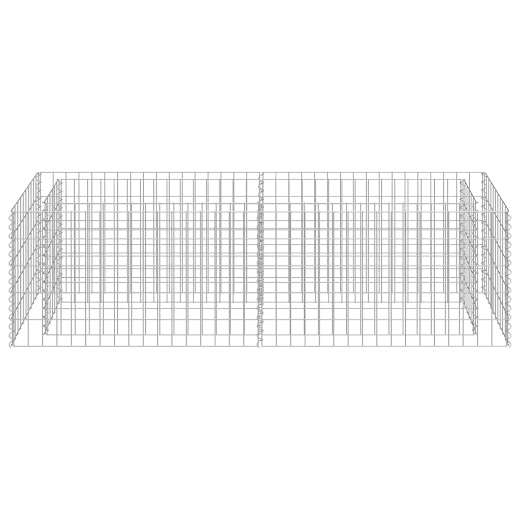 Gabion Raised Bed Galvanised Steel 180x50x50 cm