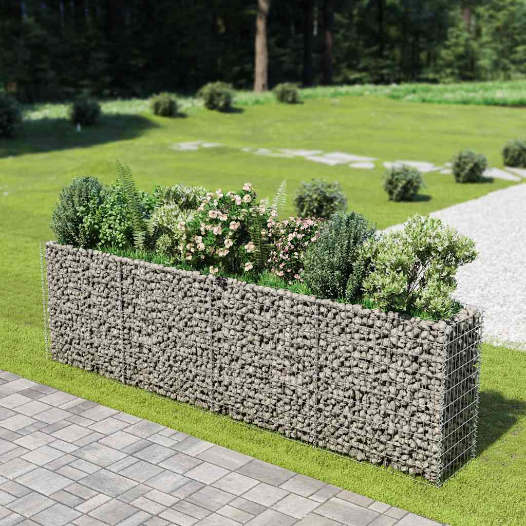 Gabion Raised Bed Galvanised Steel 360x50x100 cm