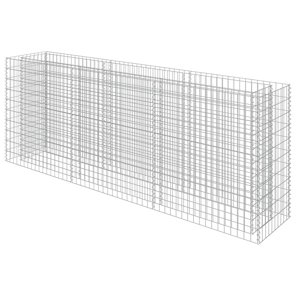 Gabion Raised Bed Galvanised Steel 270x50x100 cm