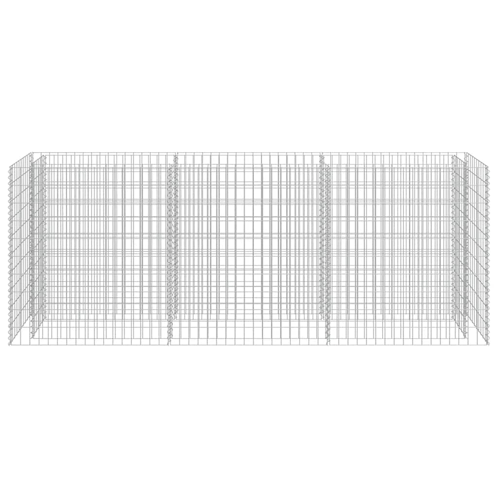 Gabion Raised Bed Galvanised Steel 270x50x100 cm