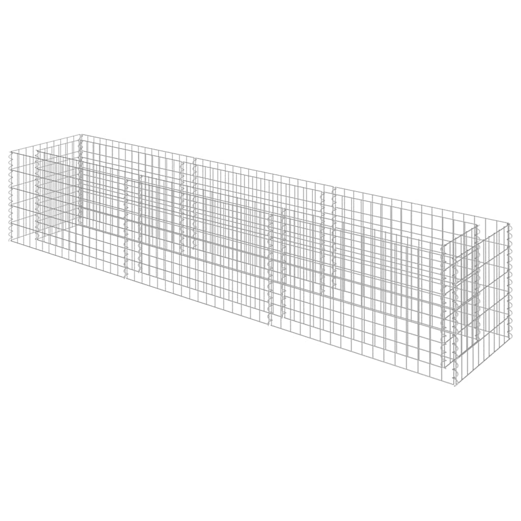 Gabion Raised Bed Galvanised Steel 270x50x50 cm
