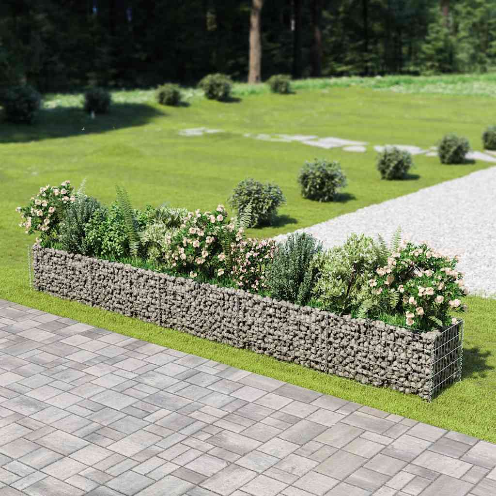 Gabion Raised Bed Galvanised Steel 450x50x50 cm