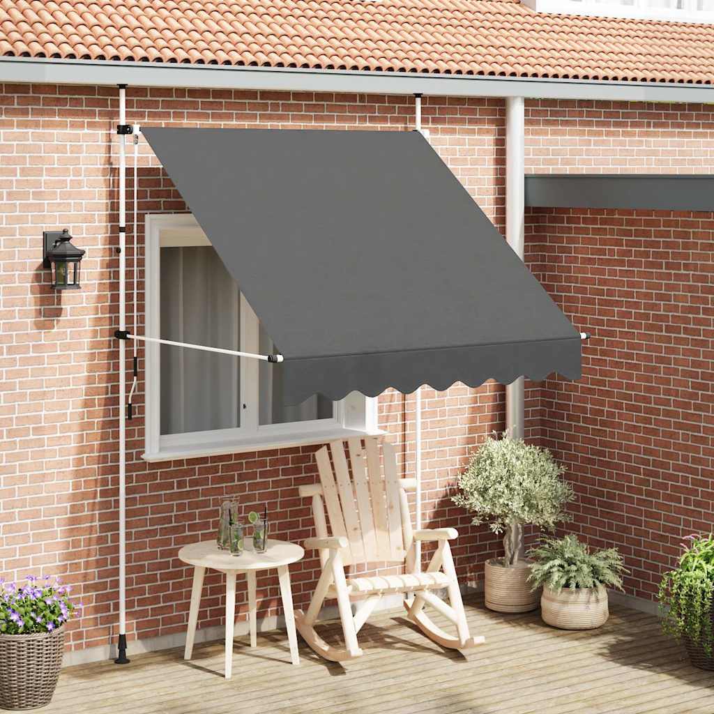 Manual Retractable Awning 200 cm Anthracite