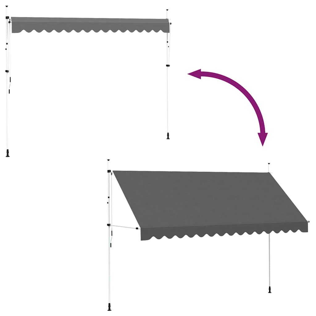 Manual Retractable Awning 400 cm Anthracite