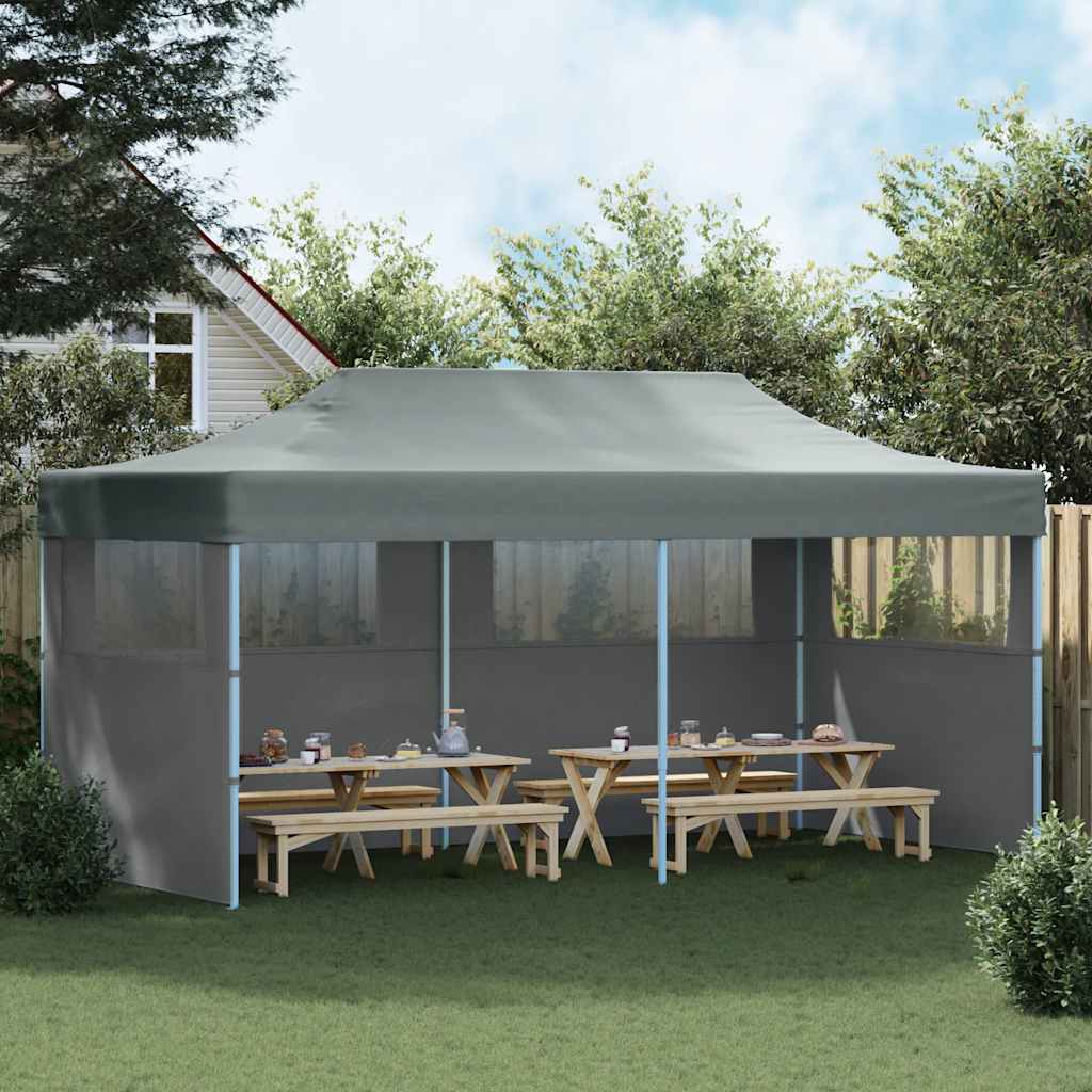 Folding Pop-up Partytent with Sidewalls 3x6 m Anthracite
