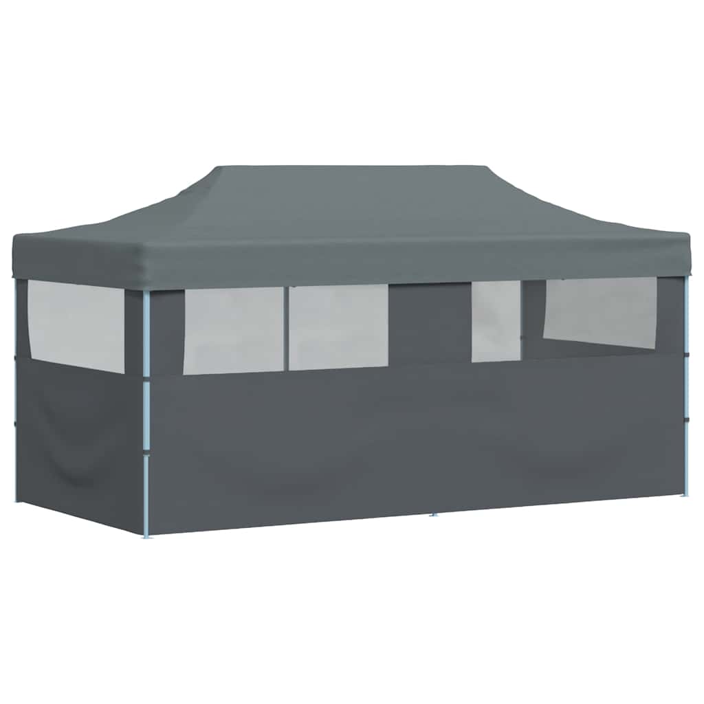 Folding Pop-up Partytent with Sidewalls 3x6 m Anthracite
