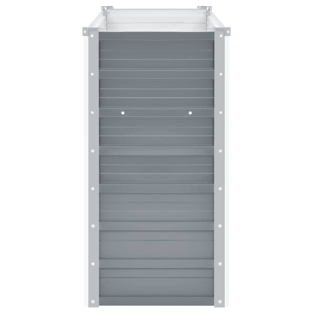 Garden Raised Bed Galvanised Steel 100x40x77 cm Grey