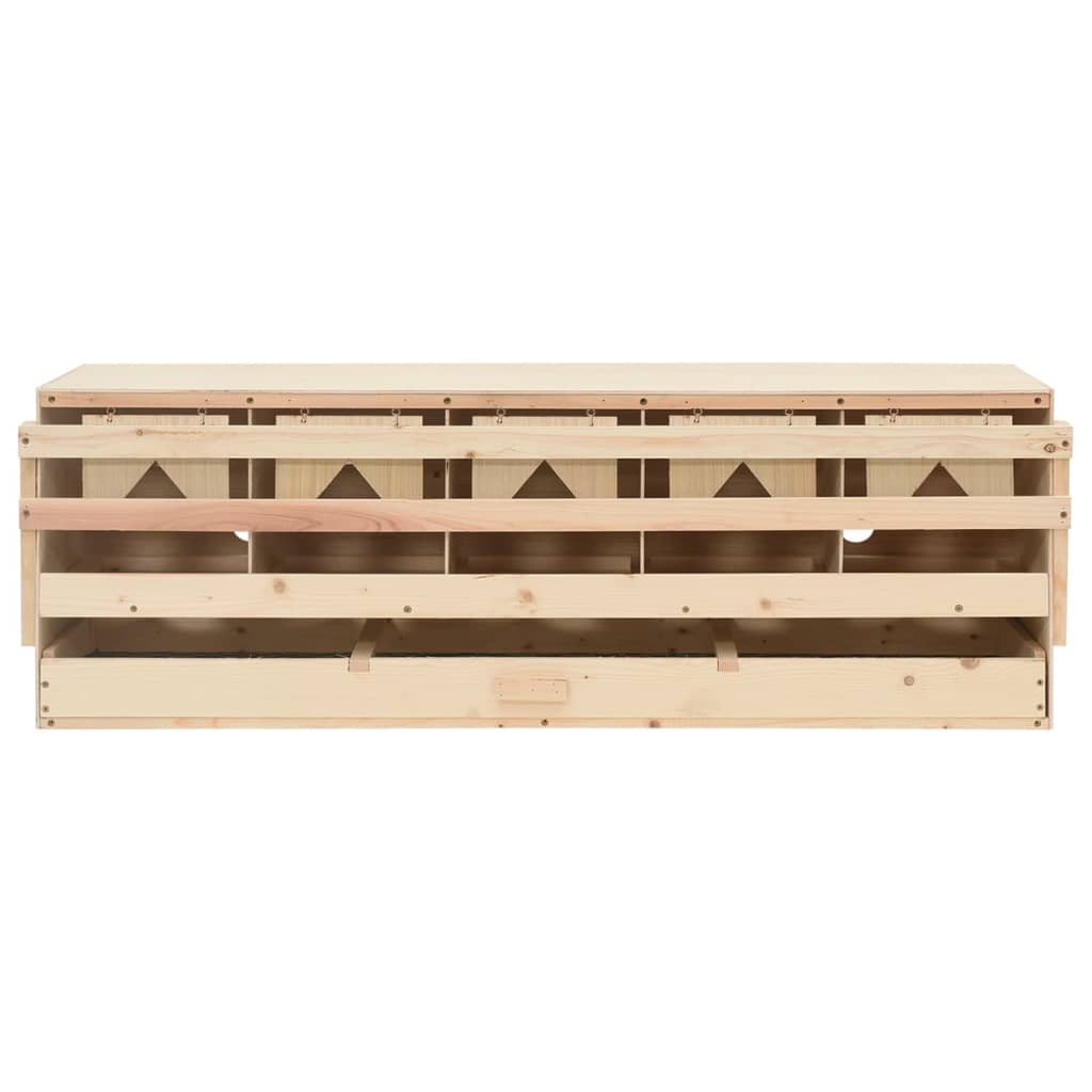 Chicken Laying Nest 5 Compartments 117x33x38 cm Solid Pine Wood