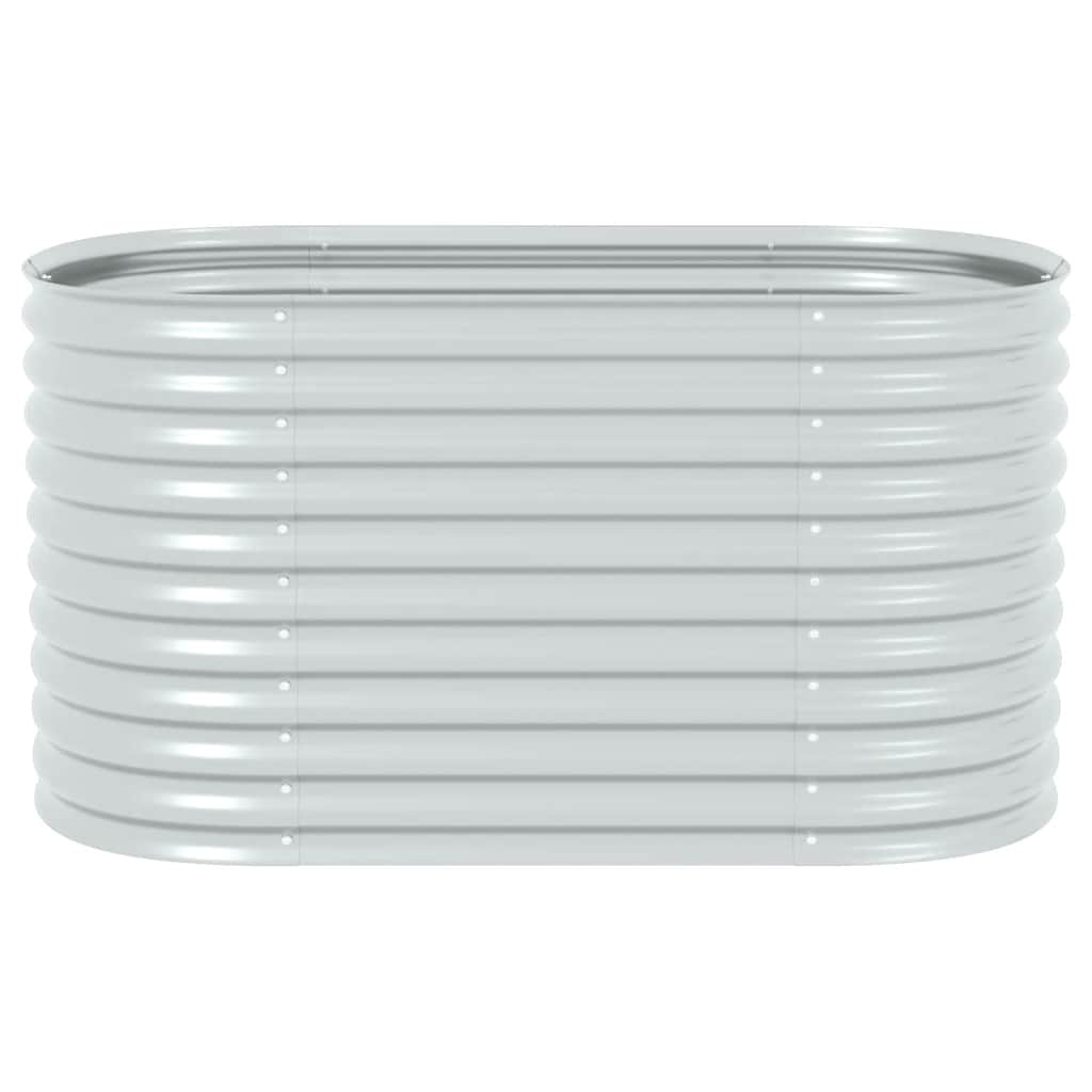 Garden Raised Bed 160x80x81 cm Galvanised Steel Silver