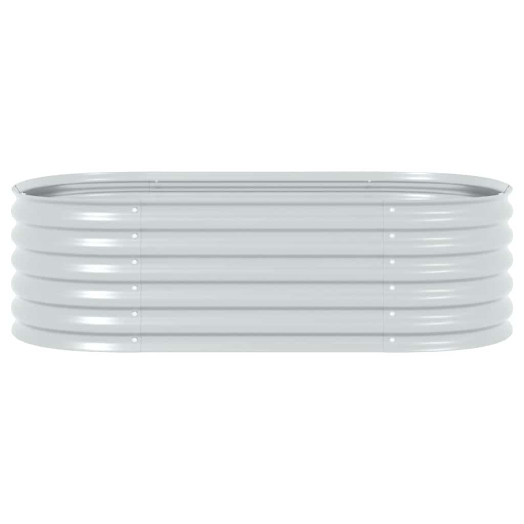 Garden Raised Bed 160x80x44 cm Galvanised Steel Silver