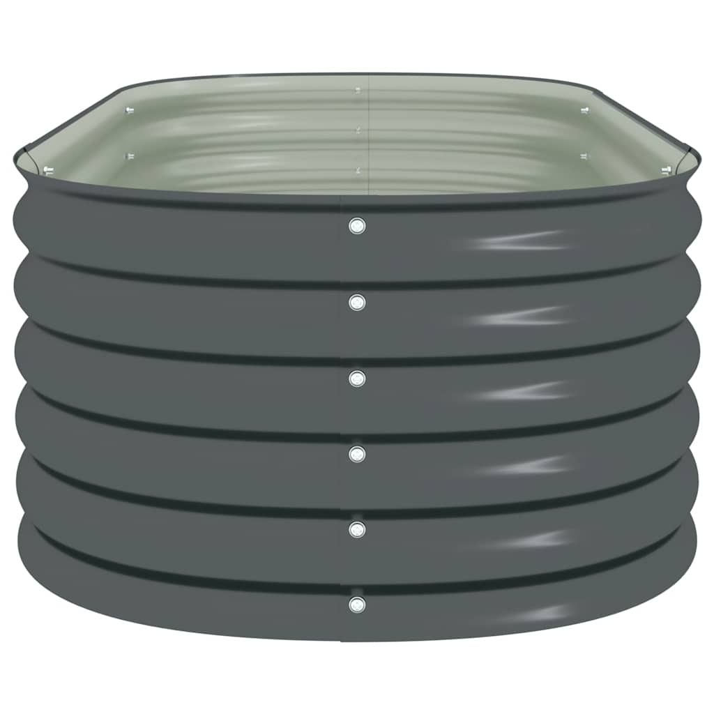 Garden Raised Bed 160x80x44 cm Galvanised Steel Grey