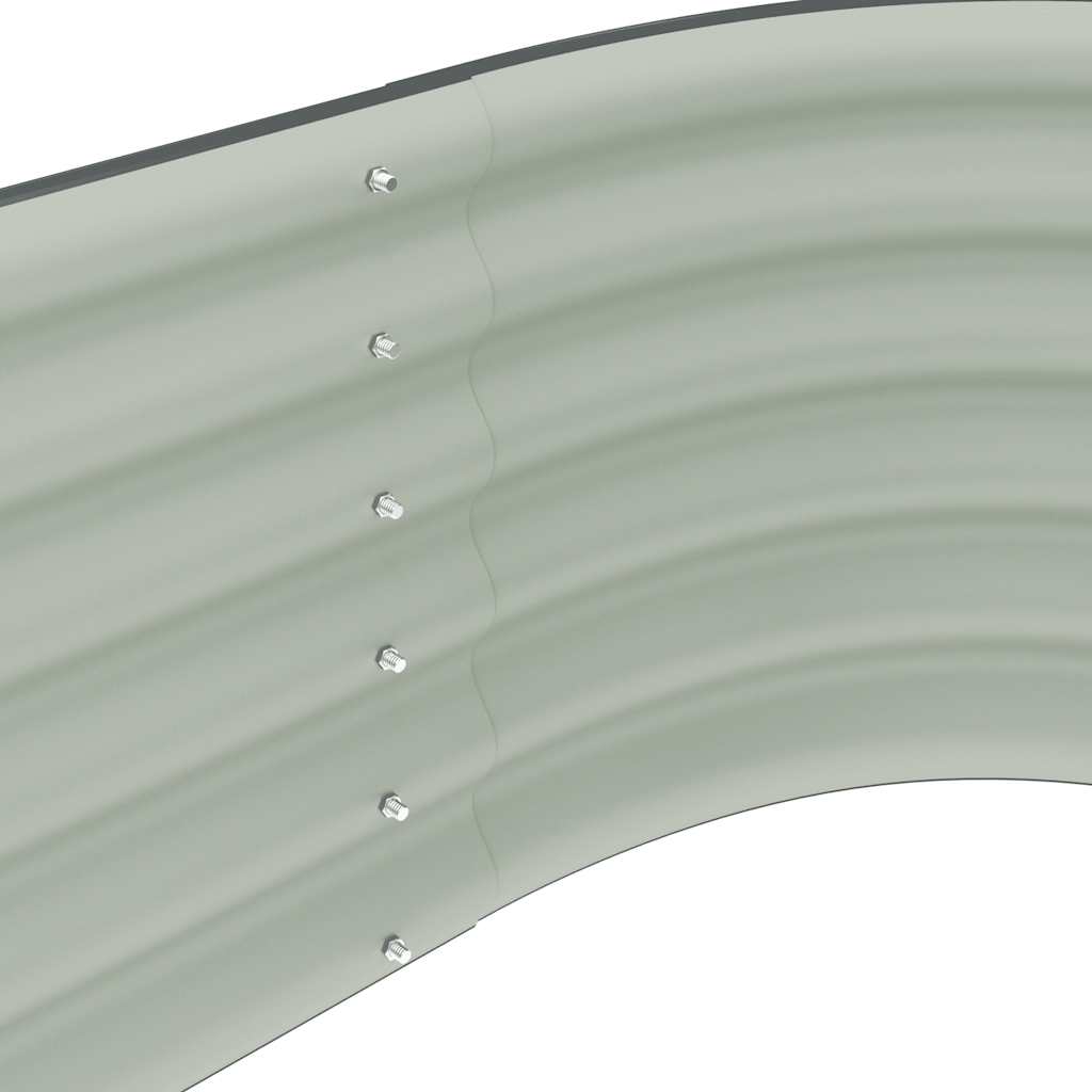 Garden Raised Bed 160x80x44 cm Galvanised Steel Grey