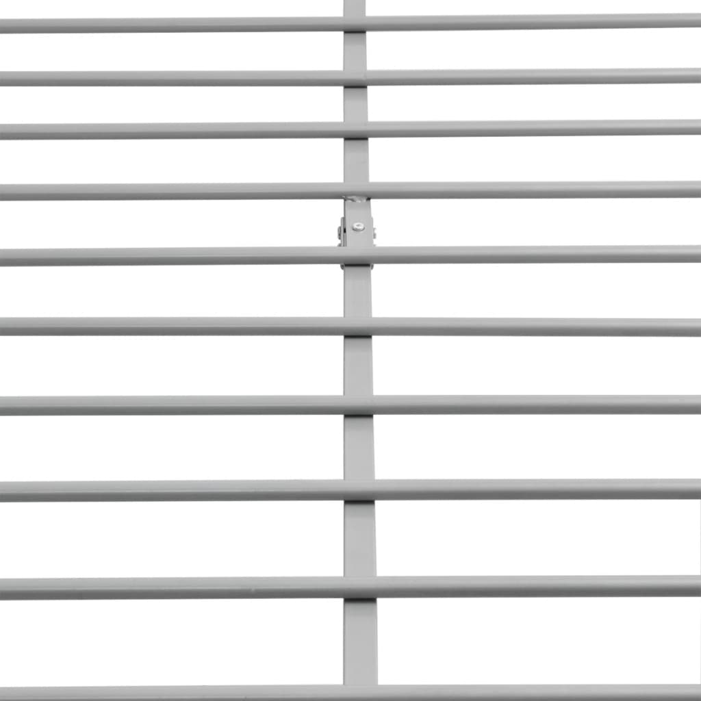 Bed Frame without Mattress Grey Metal Double Size