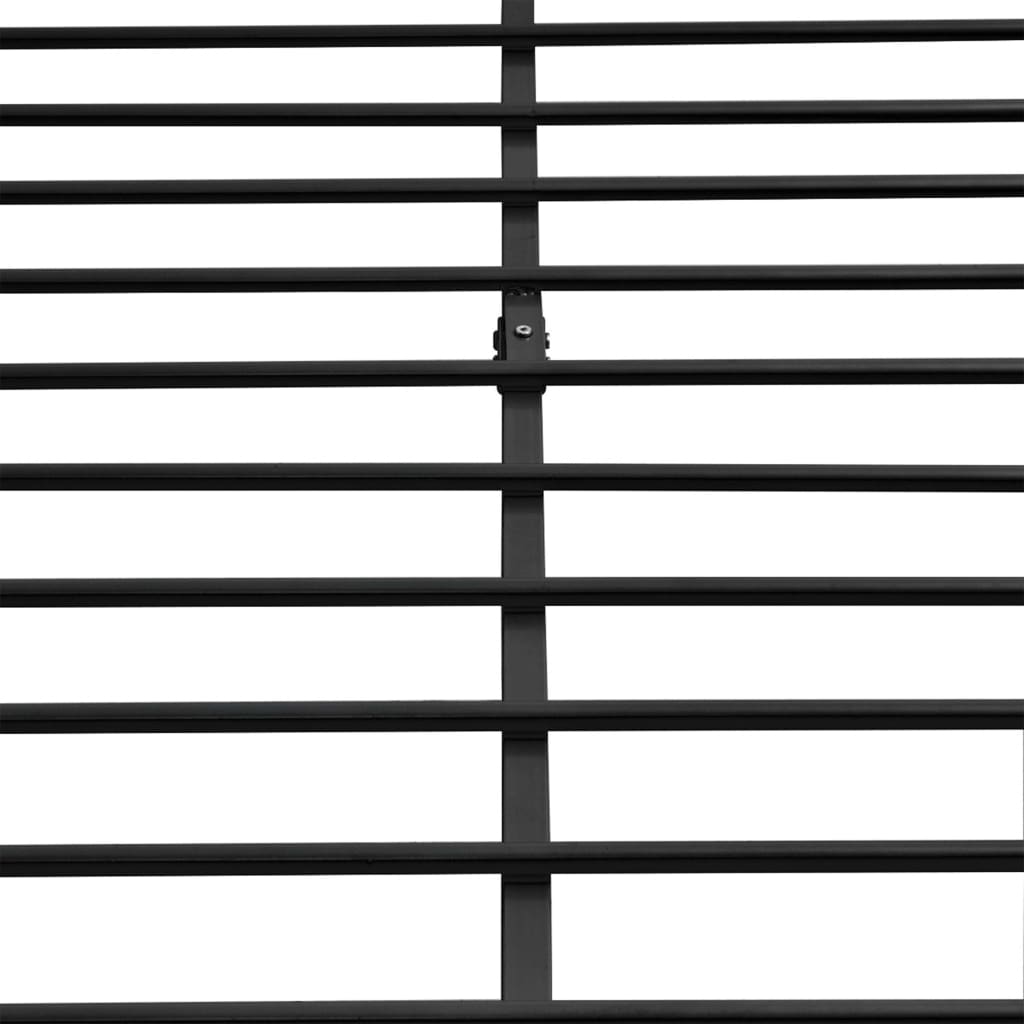 Bed Frame without Mattress Black Metal Double Size