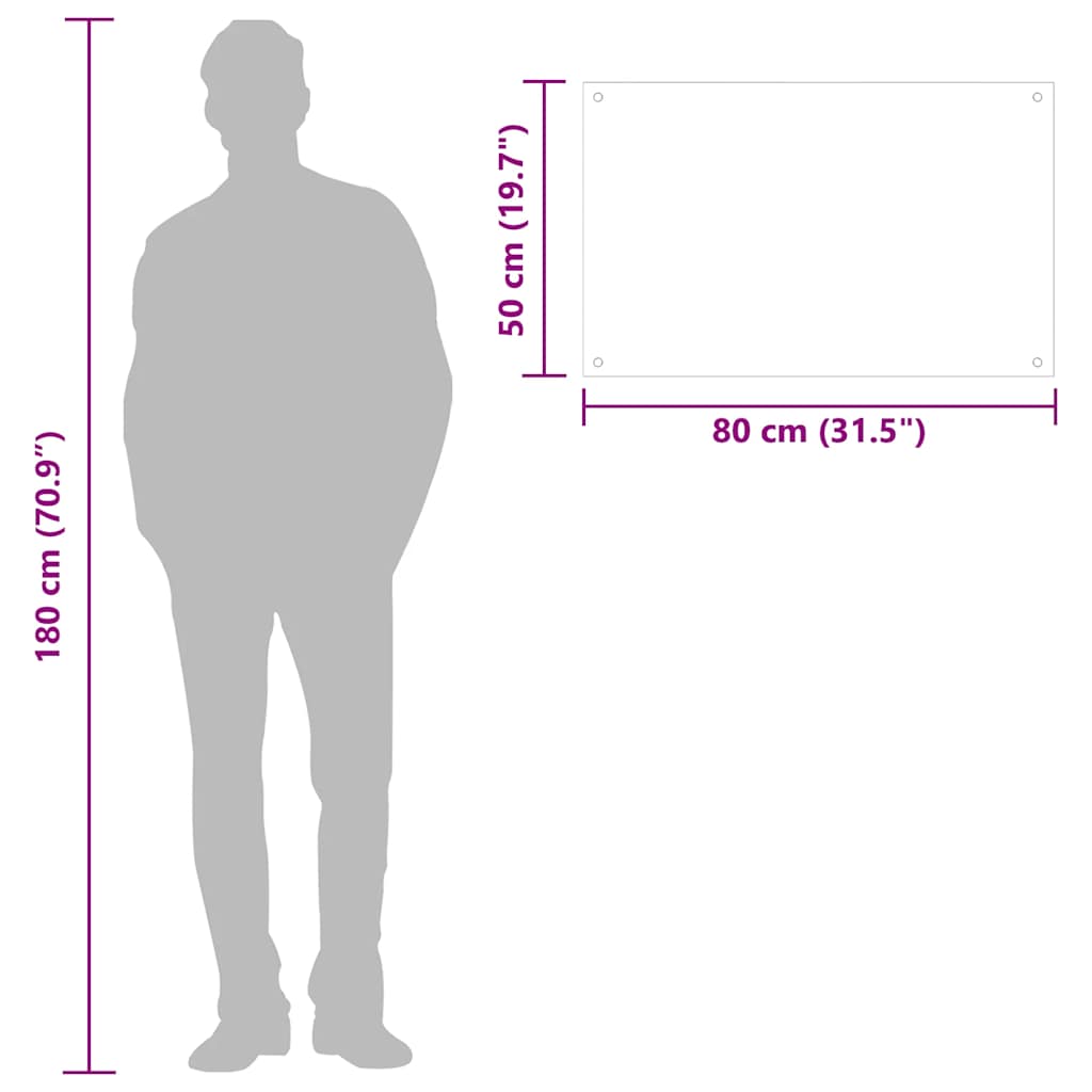 Kitchen Backsplash Transparent 80x50 cm Tempered Glass