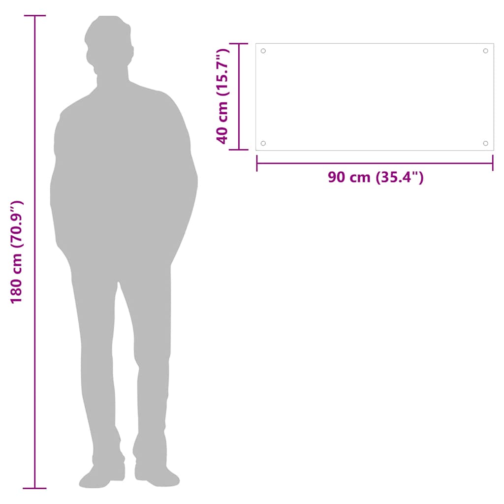 Kitchen Backsplash Transparent 90x40 cm Tempered Glass