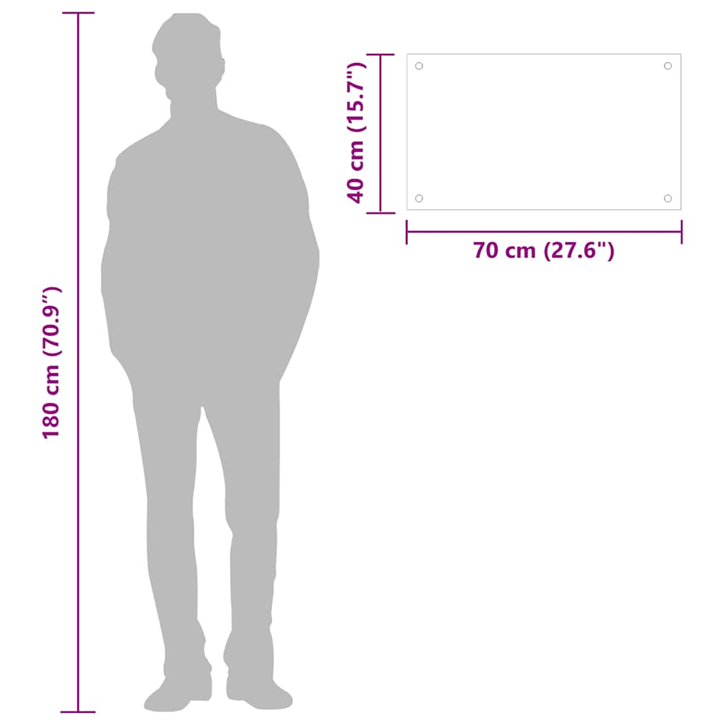 Kitchen Backsplash Black 70x40 cm Tempered Glass