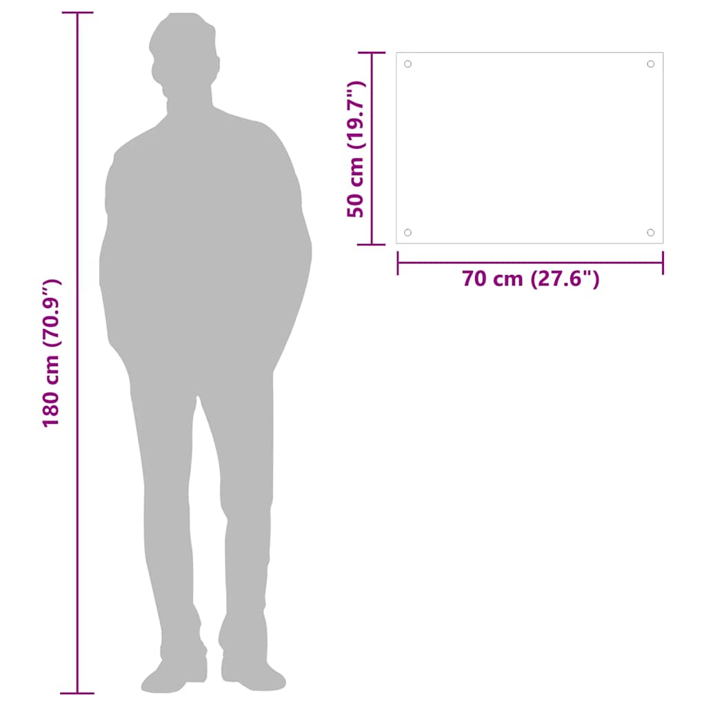 Kitchen Backsplash Black 70x50 cm Tempered Glass