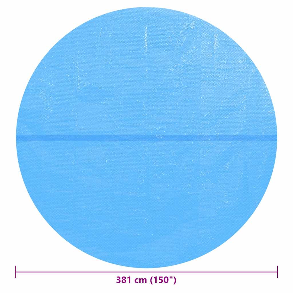 Floating Round PE Solar Pool Film 381 cm Blue