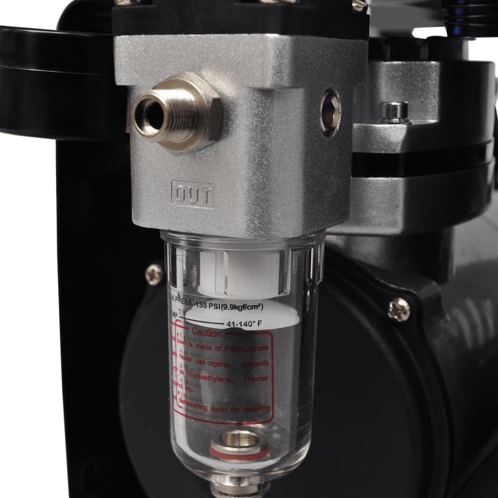 Airbrush compressor set with 3 pistols 255 x 135 x 220 mm