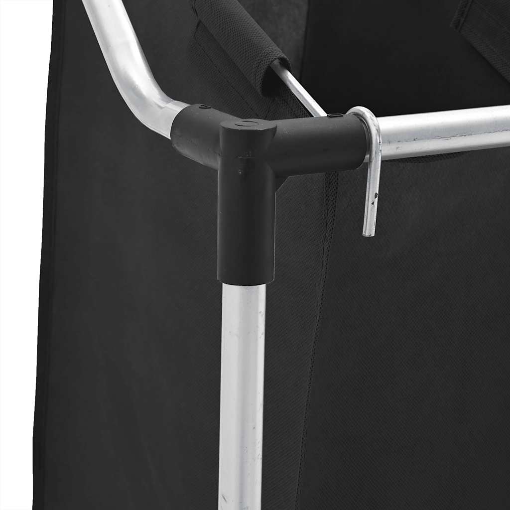 Laundry sorter with 4 bags black grey