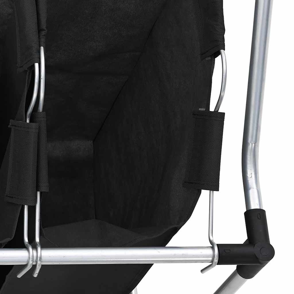 Laundry sorter with 4 bags black grey