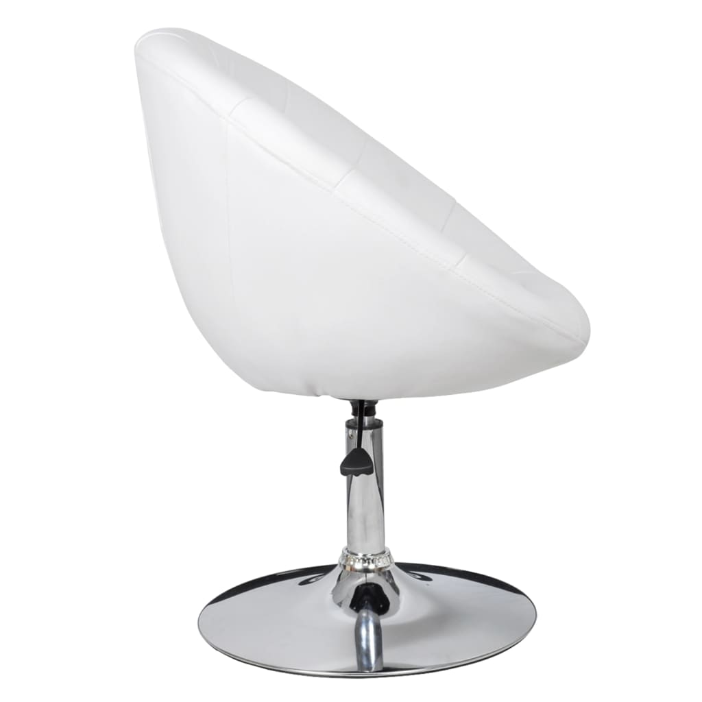 Bar Stool White Faux Leather