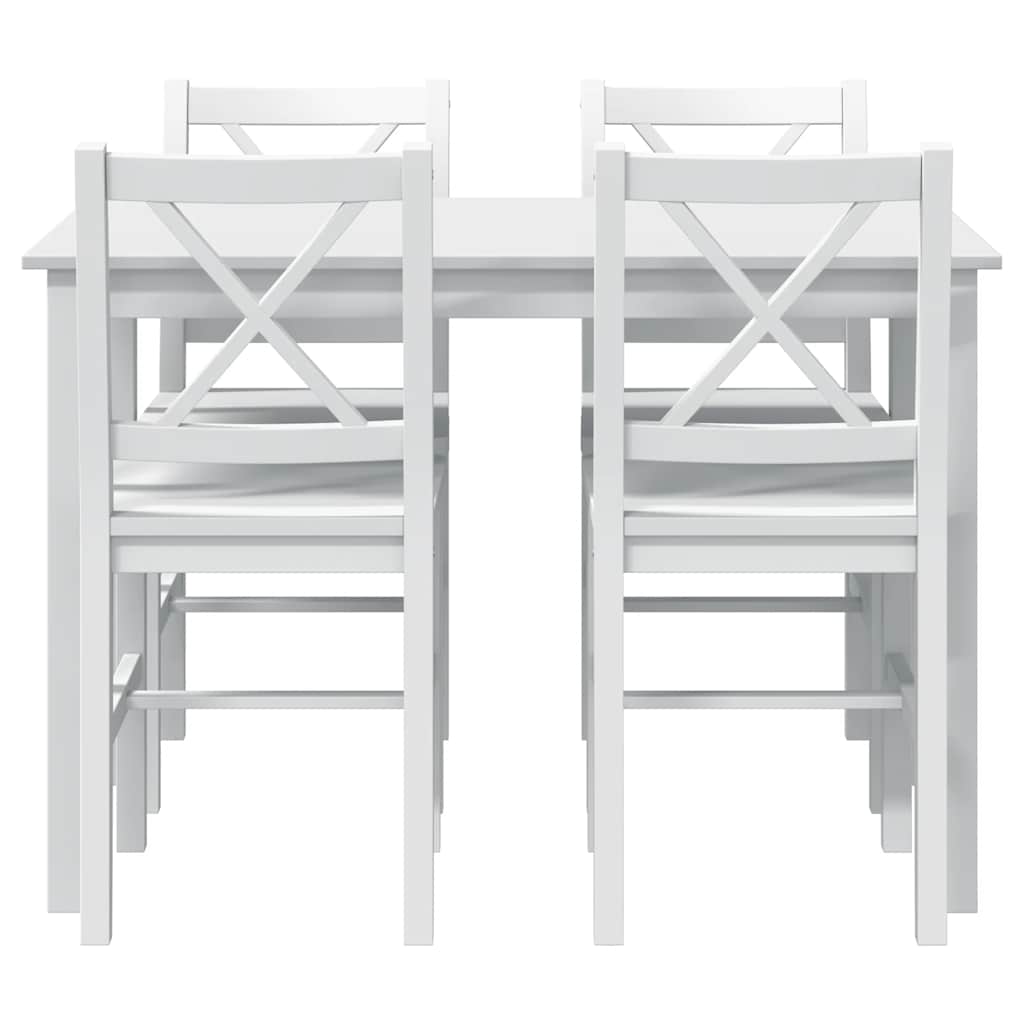 5 Piece Dining Set White